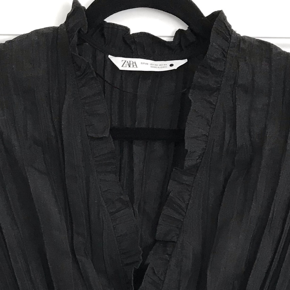 Zara Elastic Trim Blouse - Size XS - Picture 4 of 5